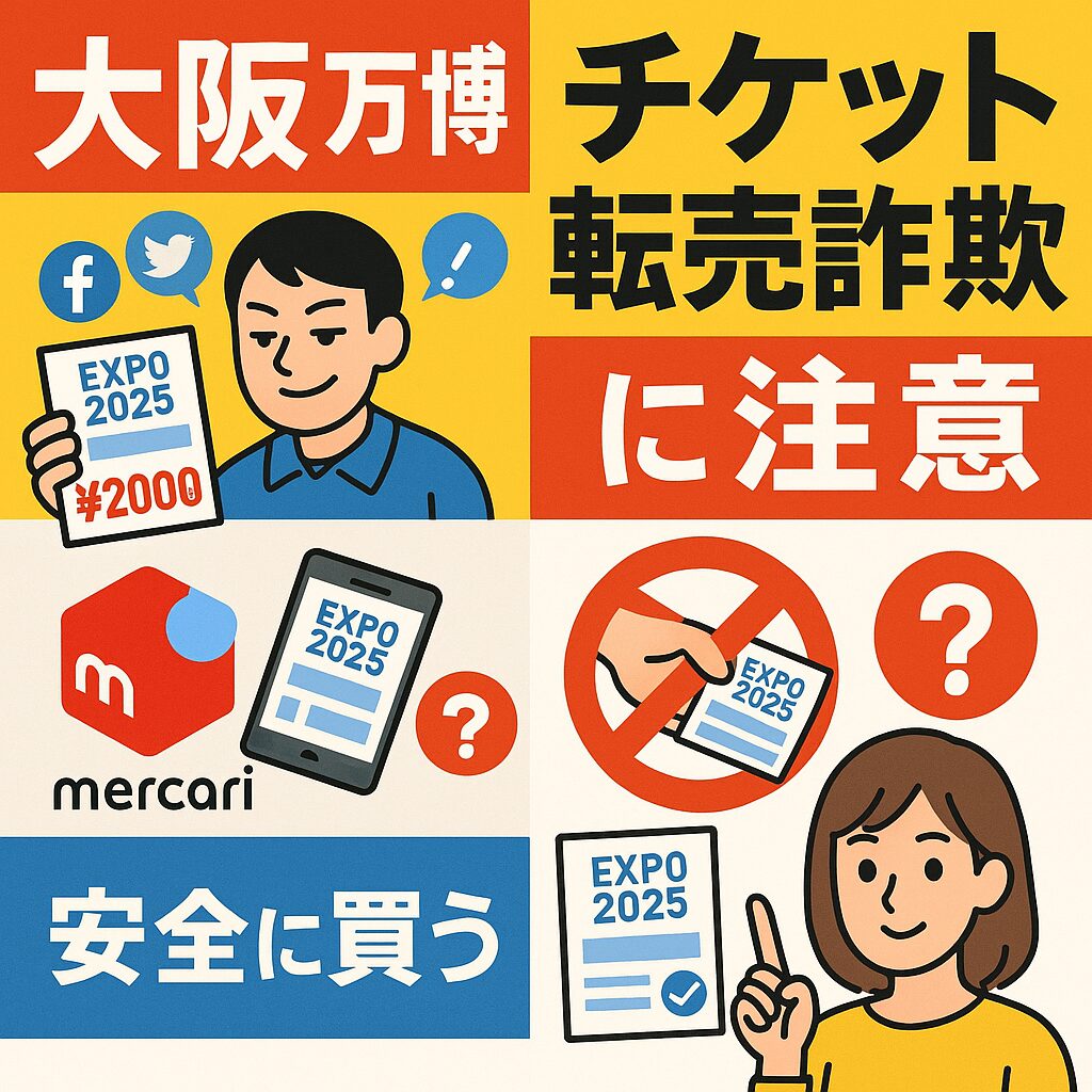 【大阪万博チケット詐欺に注意】転売トラブル急増中！安全に購入するための完全ガイド