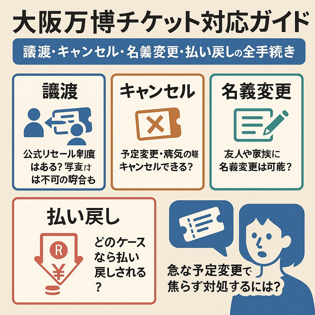 【保存版】大阪万博のチケット譲渡・払い戻し・名義変更マニュアル