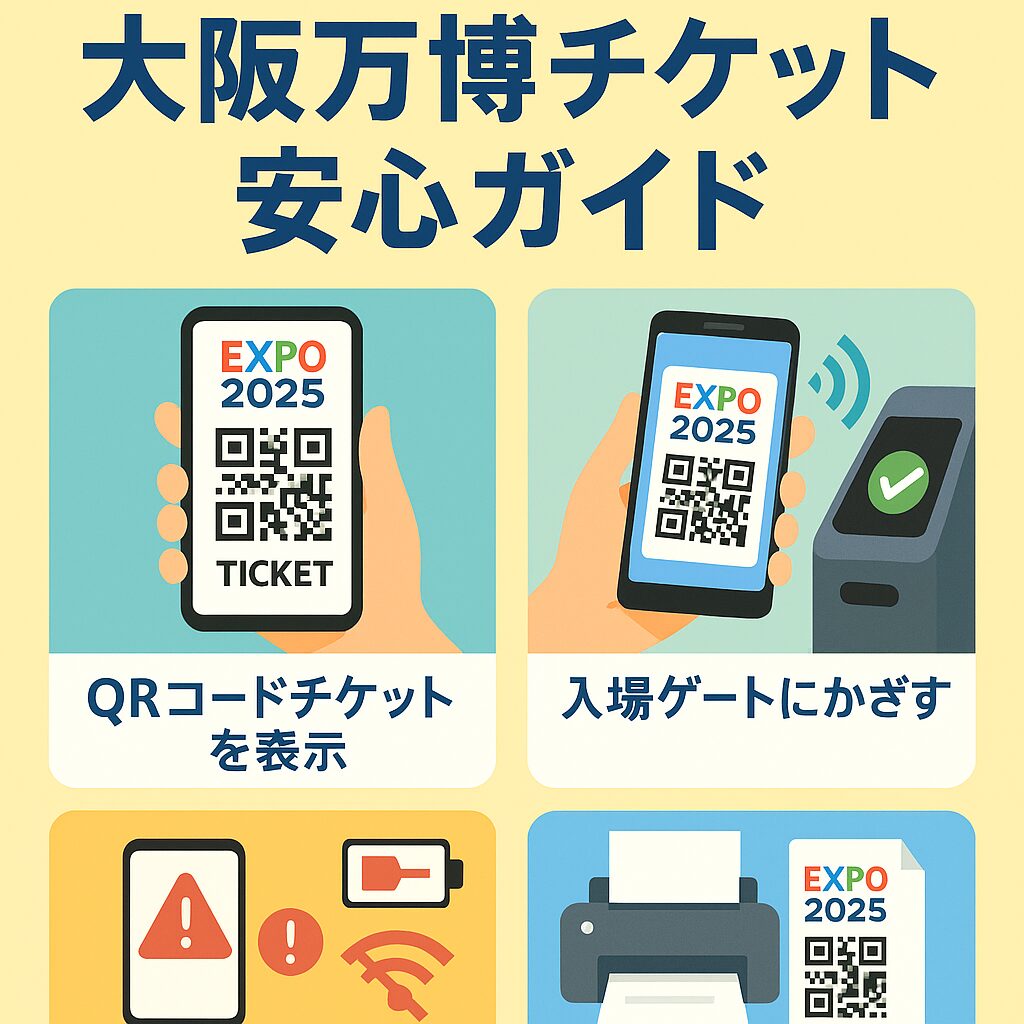 大阪万博2025｜スマホで安心！電子チケット完全ガイド【QRコード入場・トラブル対処法も解説】