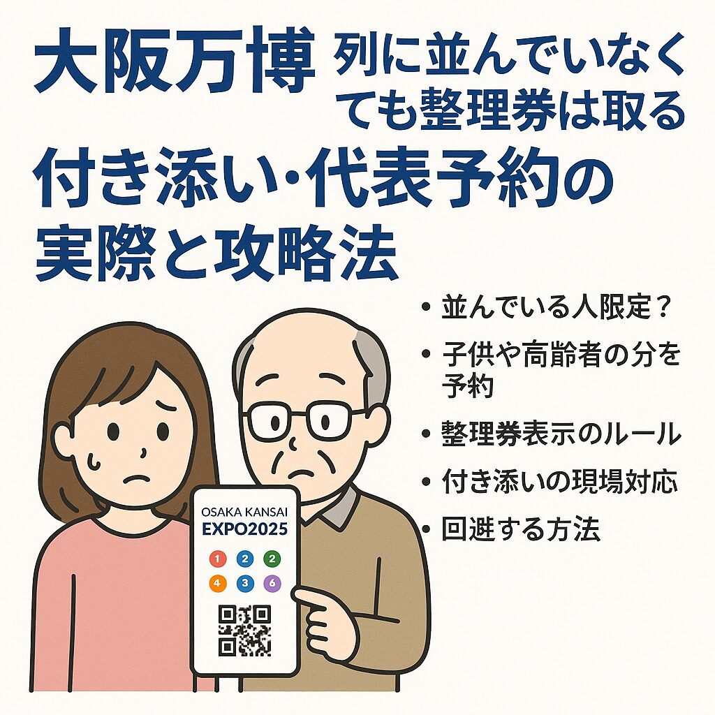 大阪万博2025｜整理券で失敗しない！付き添い・家族分予約の完全ガイド
