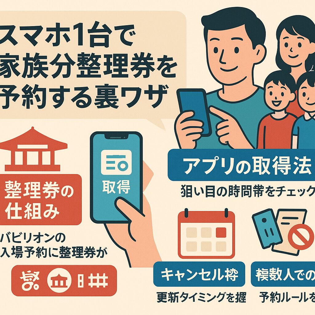 【完全攻略】大阪万博の整理券 家族分予約術！スマホ1台で全員分を確保する裏技